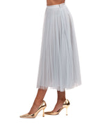 Elisabetta Franchi - Gonna in tulle con cintura gioiello