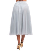 Elisabetta Franchi - Gonna in tulle con cintura gioiello