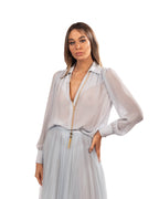 Elisabetta Franchi - Camicia in georgette con collana