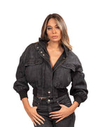 Marella Bomber in denim - NERO