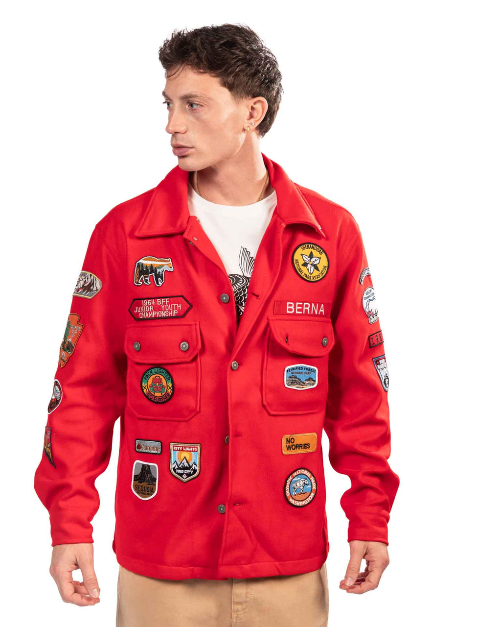 Berna overshirt rossa