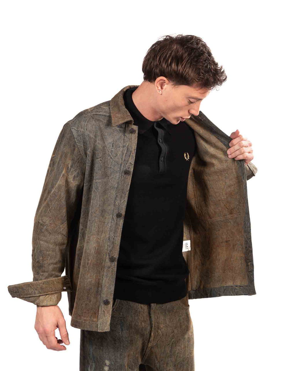 I'm brian camicia effetto ruggine