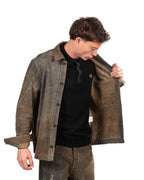 I'm brian camicia effetto ruggine