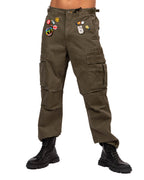 Berna pantaloni con tasconi verdi