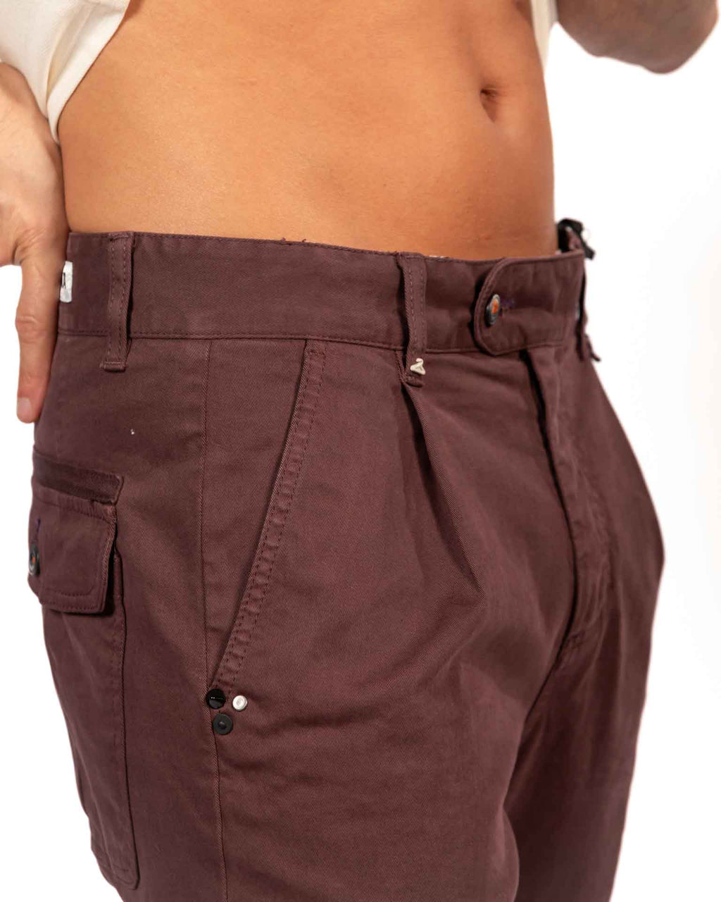 Berna pantaloni con pinces frontali