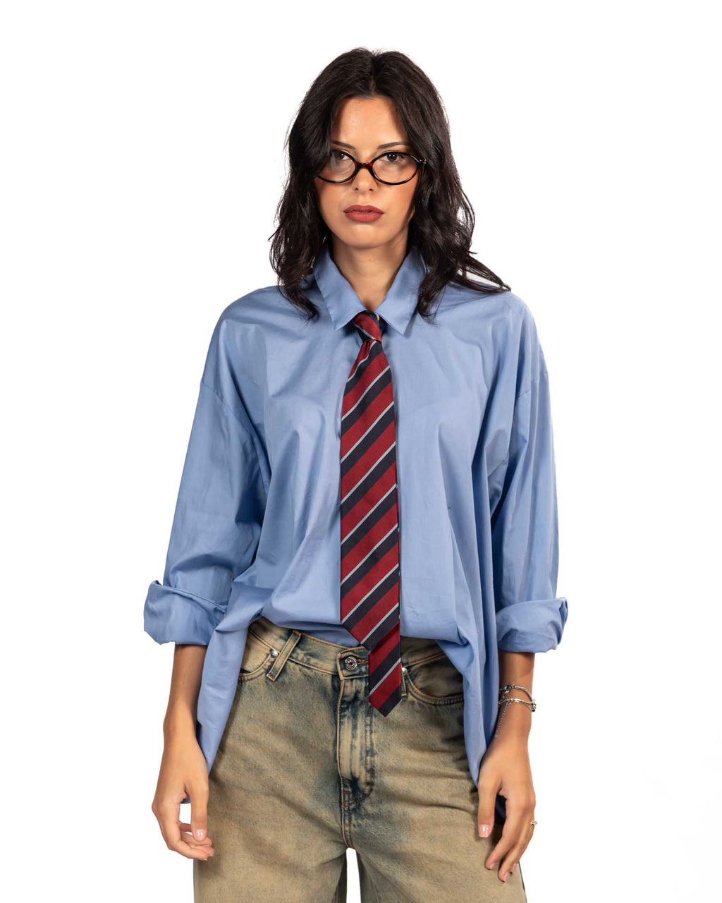 §Vicolo camicia azzurra over