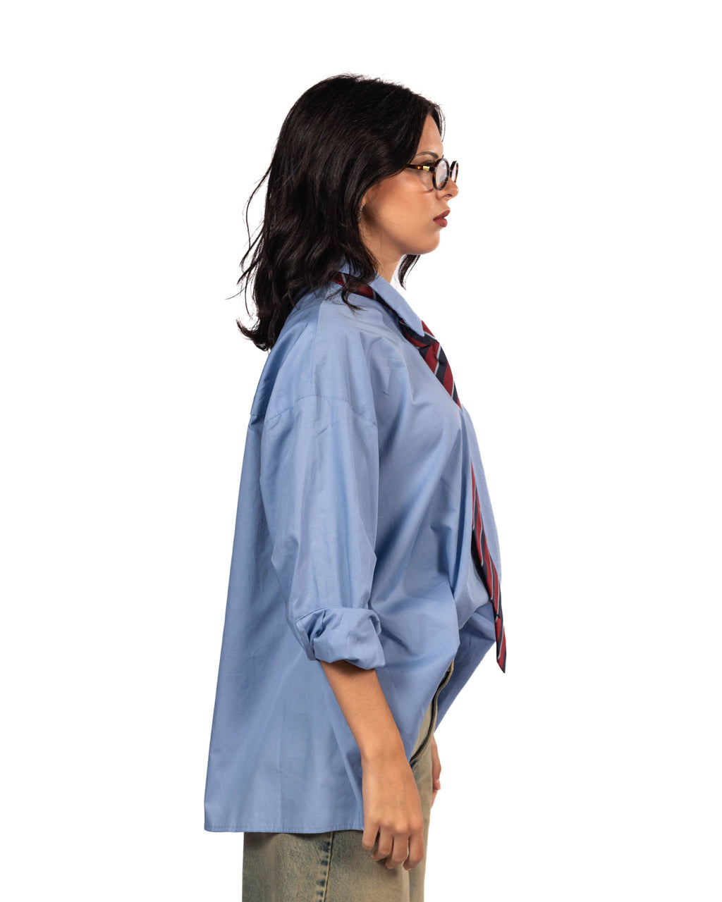 §Vicolo camicia azzurra over