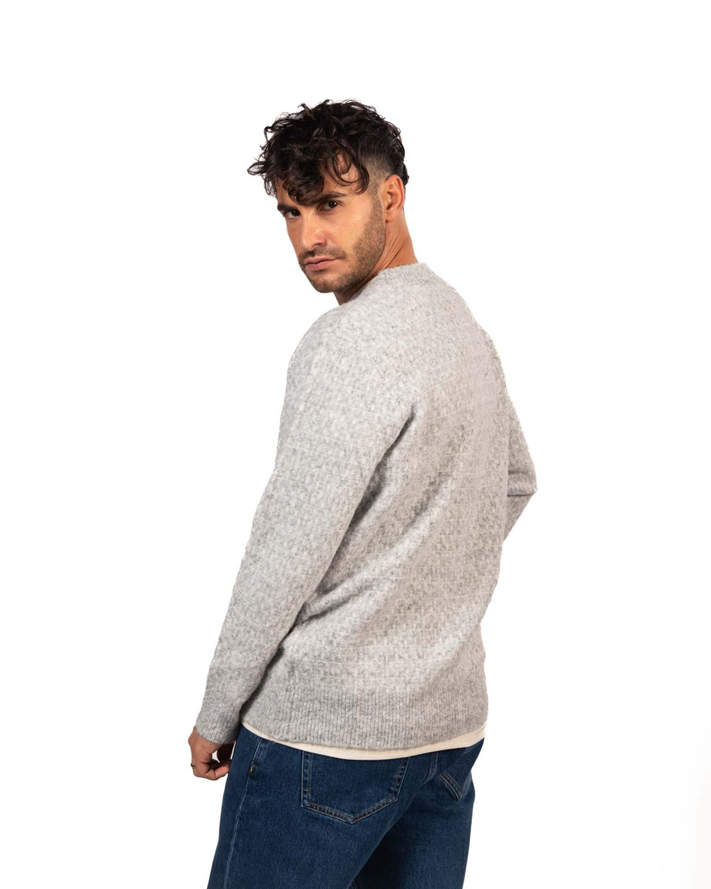 Over/d maglione grigio