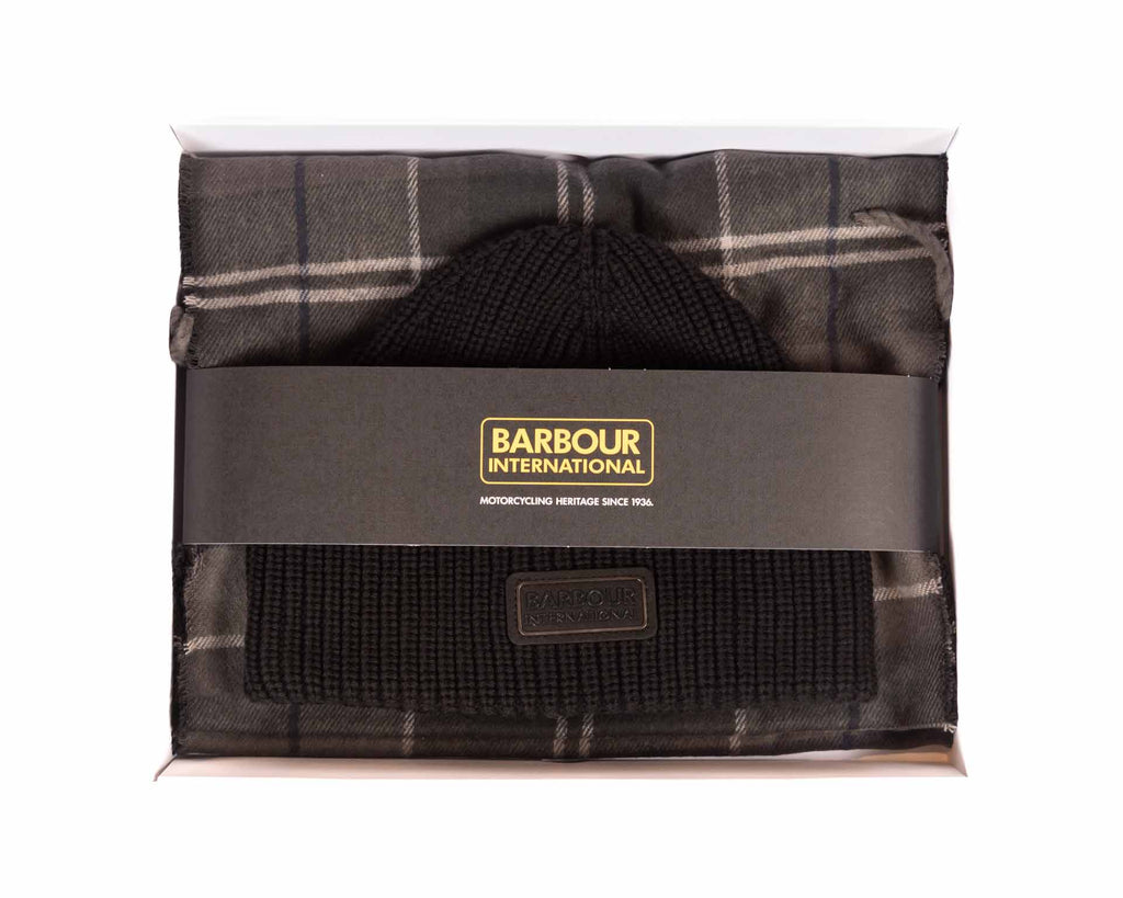 Barbour – Set Regalo da Uomo: Berretto + Sciarpa