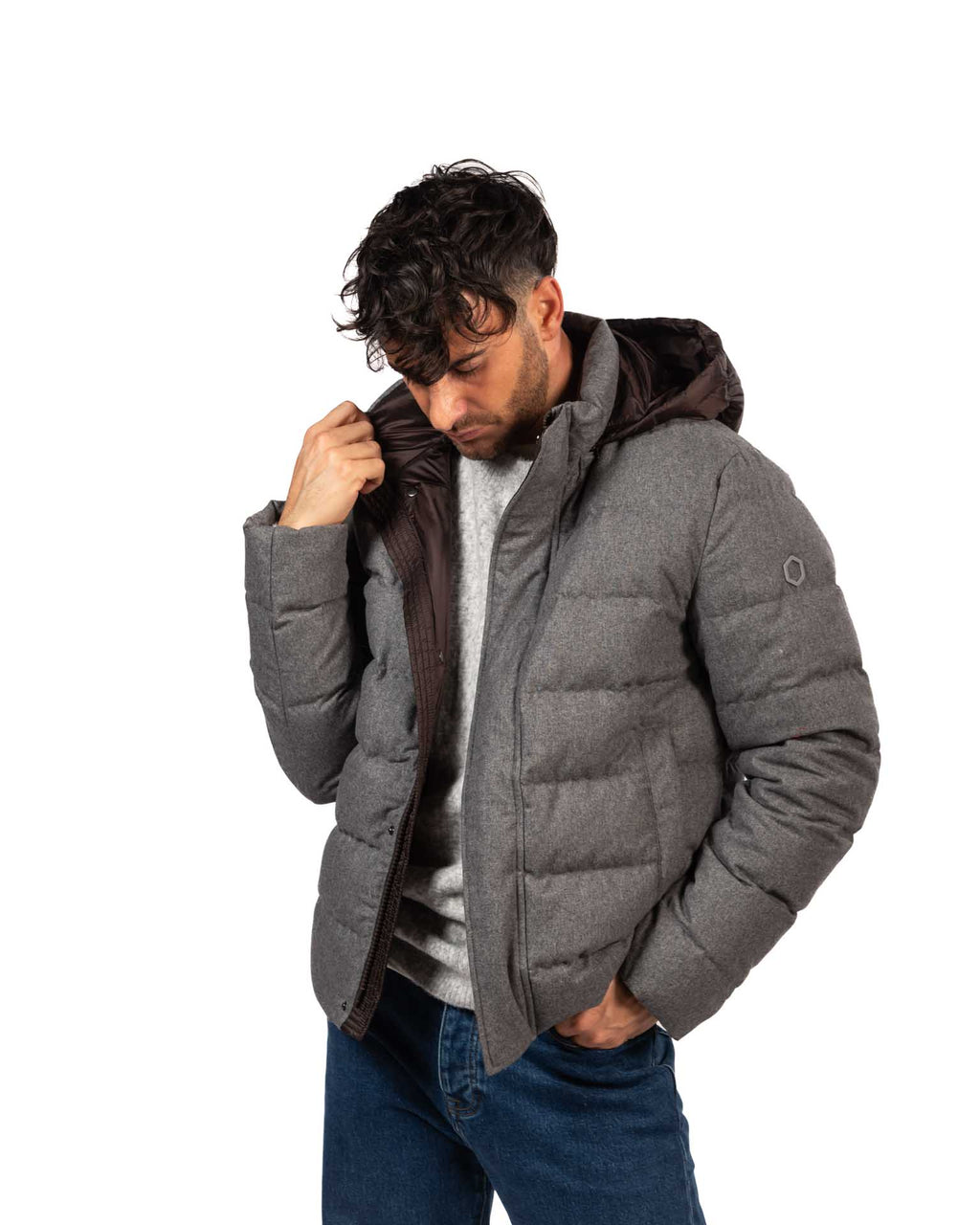 Hox giubbino grigio imbottito