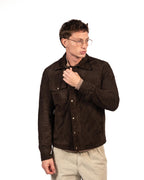 Berti mode colletion giubbino in pelle marrone