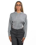 Body Felpa con Cappuccio e Logo Ricamato - Elisabetta Franchi