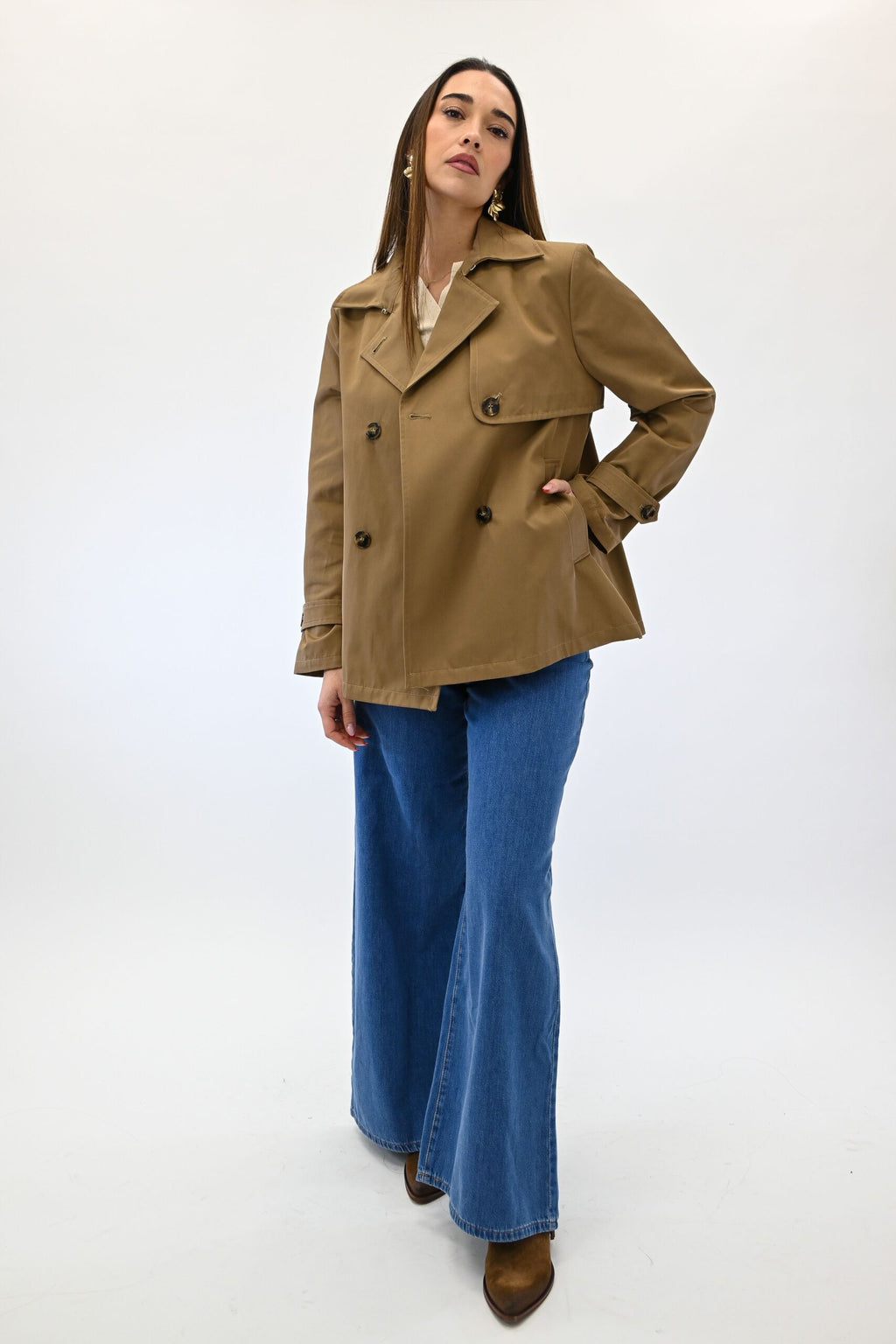 Emme Marella gabardina antigoccia beige