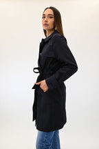 Emme Marella gabardina antigoccia lungo blu