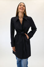 Emme Marella gabardina antigoccia lungo blu