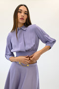 Elisabetta Franchi camicia cropped lilla