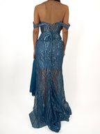 Abito a sirena azzurro - Berti Mode Collection