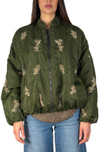 Bomber Oversize Ricamato – Verde Militare - Souvenir