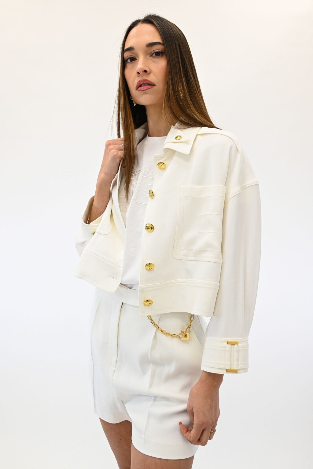 Elisabetta Franchi giubbino bianco