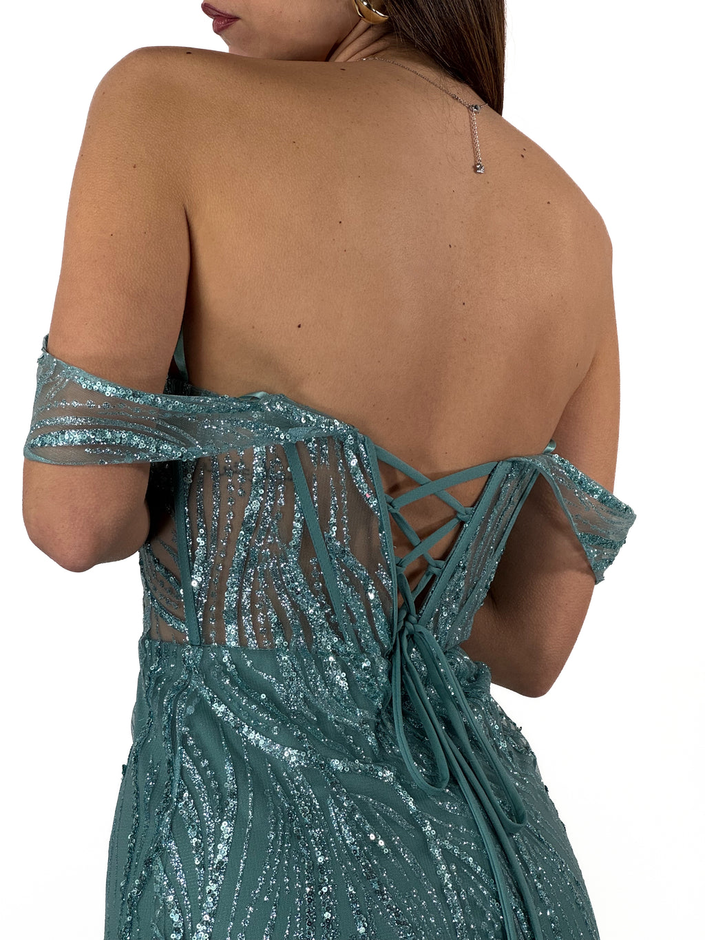 Abito a sirena verde acqua  - Berti Mode Collection