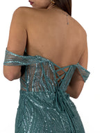 Abito a sirena verde acqua  - Berti Mode Collection