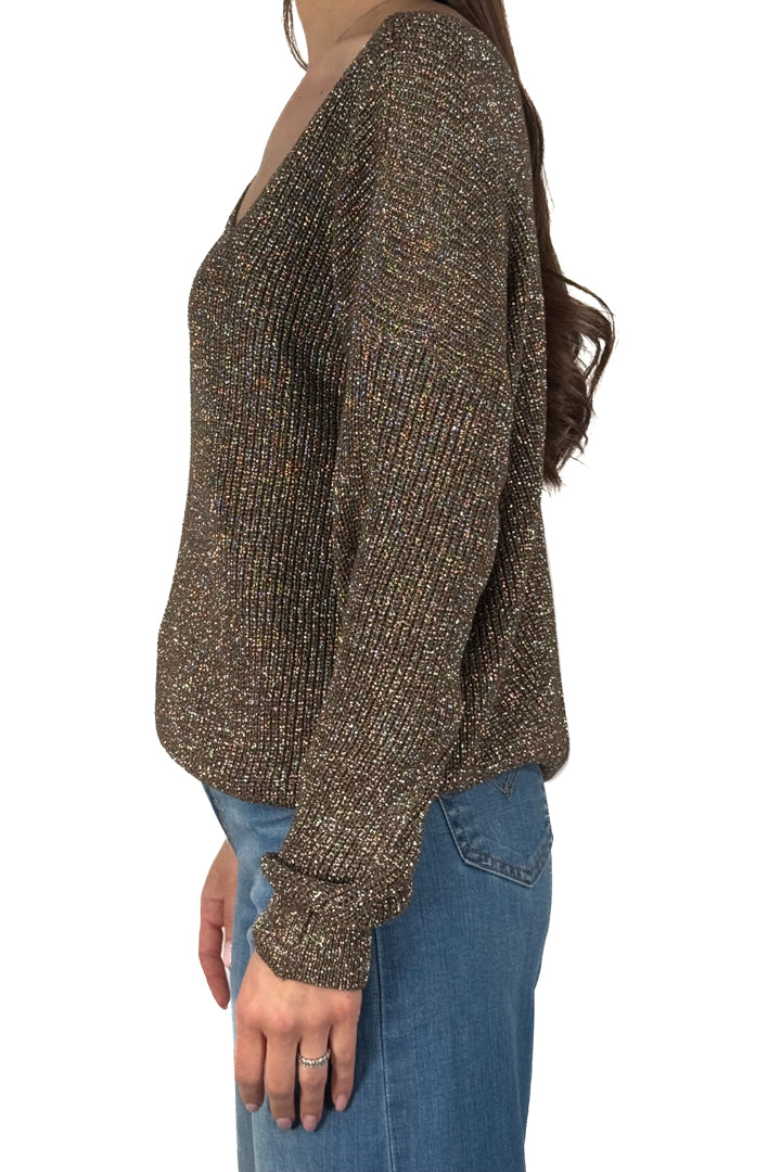 Maglioncino scollo a V in lurex - Souvenir