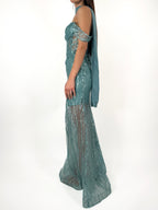 Abito a sirena verde acqua  - Berti Mode Collection