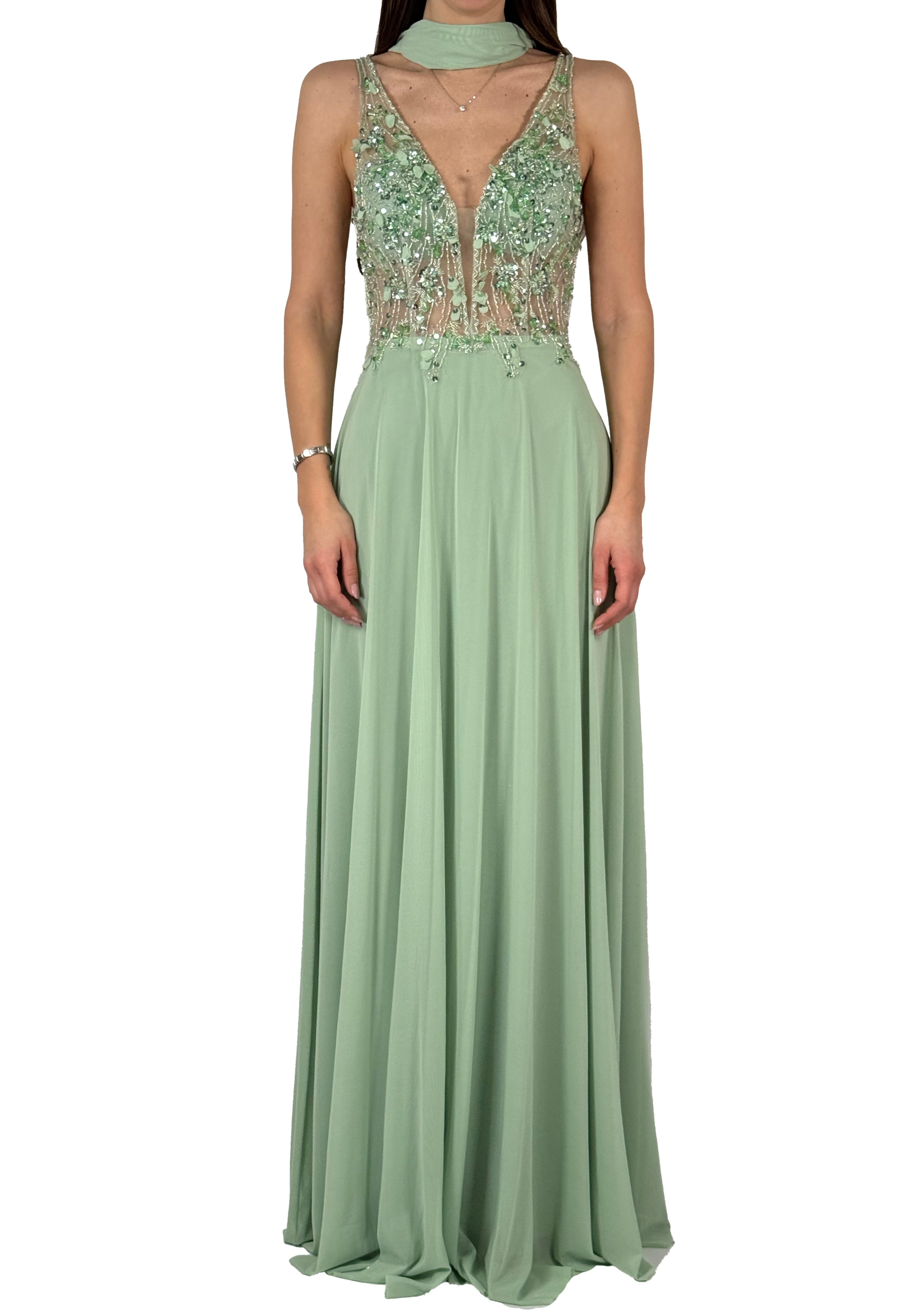 Abito con corsetto ricamato - Solo Gioie