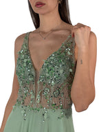 Abito con corsetto ricamato - Solo Gioie