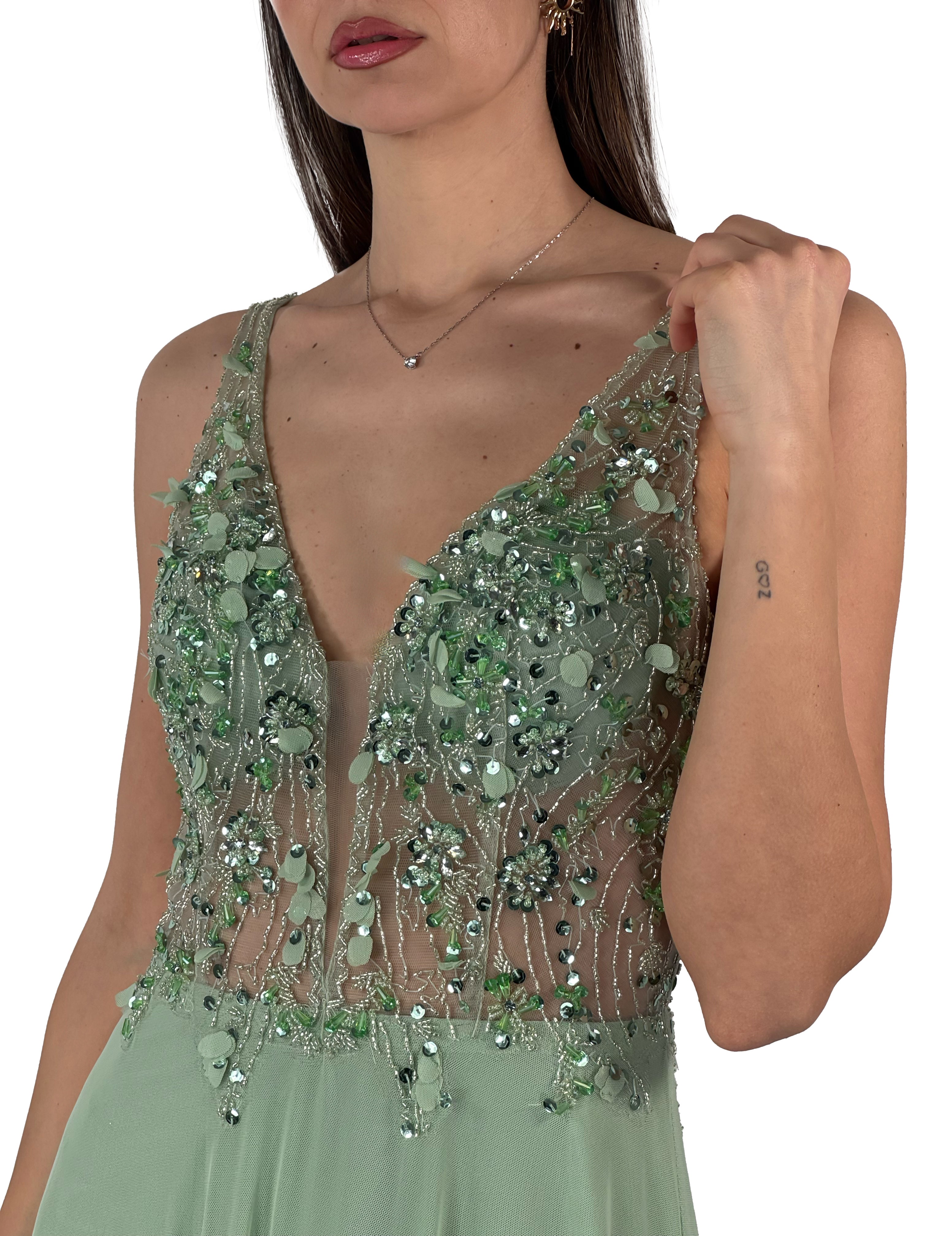 Abito con corsetto ricamato - Solo Gioie